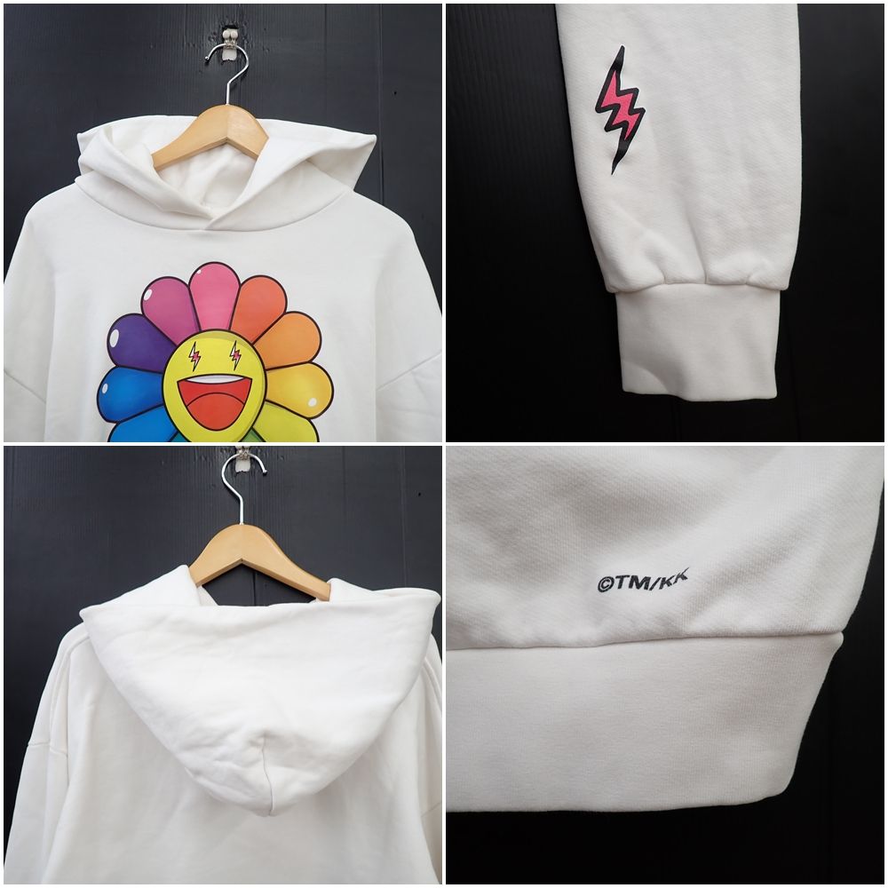 トップス J Balvin村上隆 Blanco Flower Hoodie sサイズ