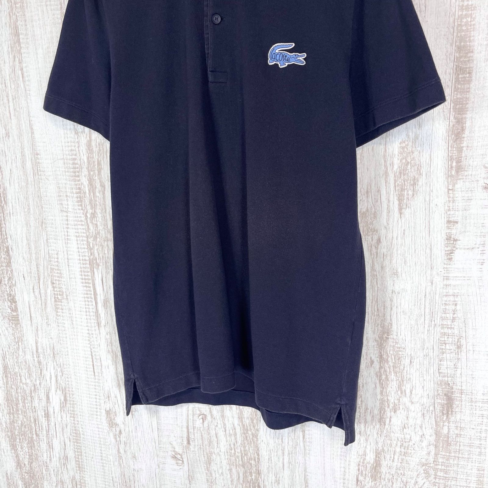 LACOSTE ラコステ ビッグ ワニロゴ刺繍 鹿の子 半袖 ポロシャツ