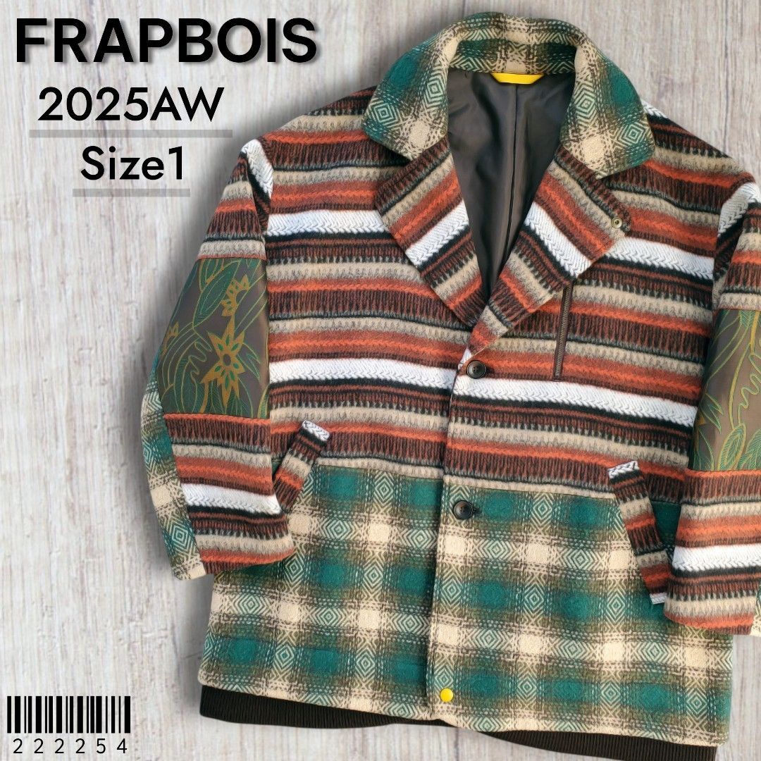 FRAPBOISフラボア□良品 2025年 LOOK掲載 ジャガード 切り換え ミック