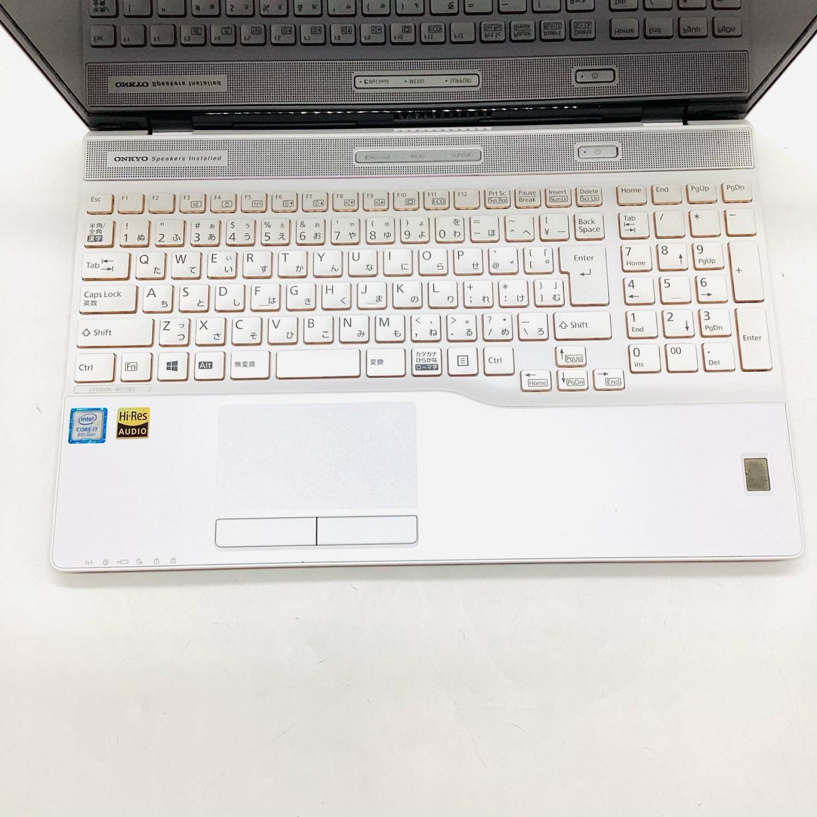 難有】FUJITSU FMVA77B3WG i7-8550U 8GB 128GB SSD+1TB HDD - メルカリ