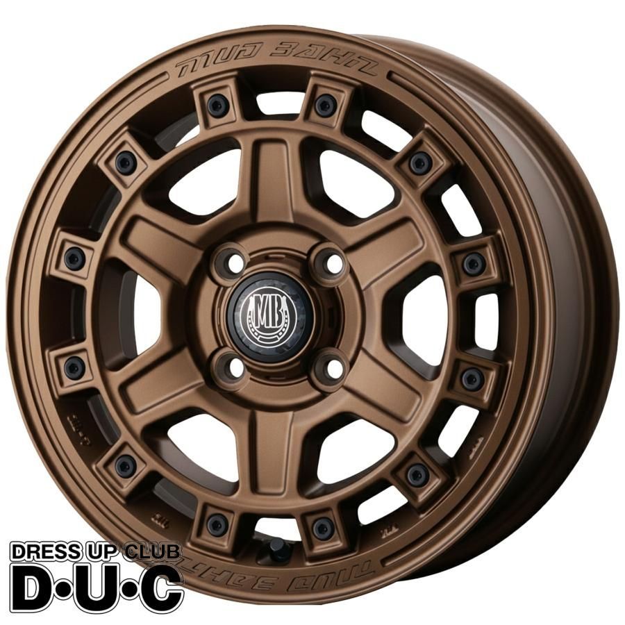 12インチアルミホイール 4本セット【個人宅配送不可】 軽トラ 軽バン MUD BAHN XR-710C ブロンズ BR 12-4.0 12-4.00B 安心JAWA認証 法人限定