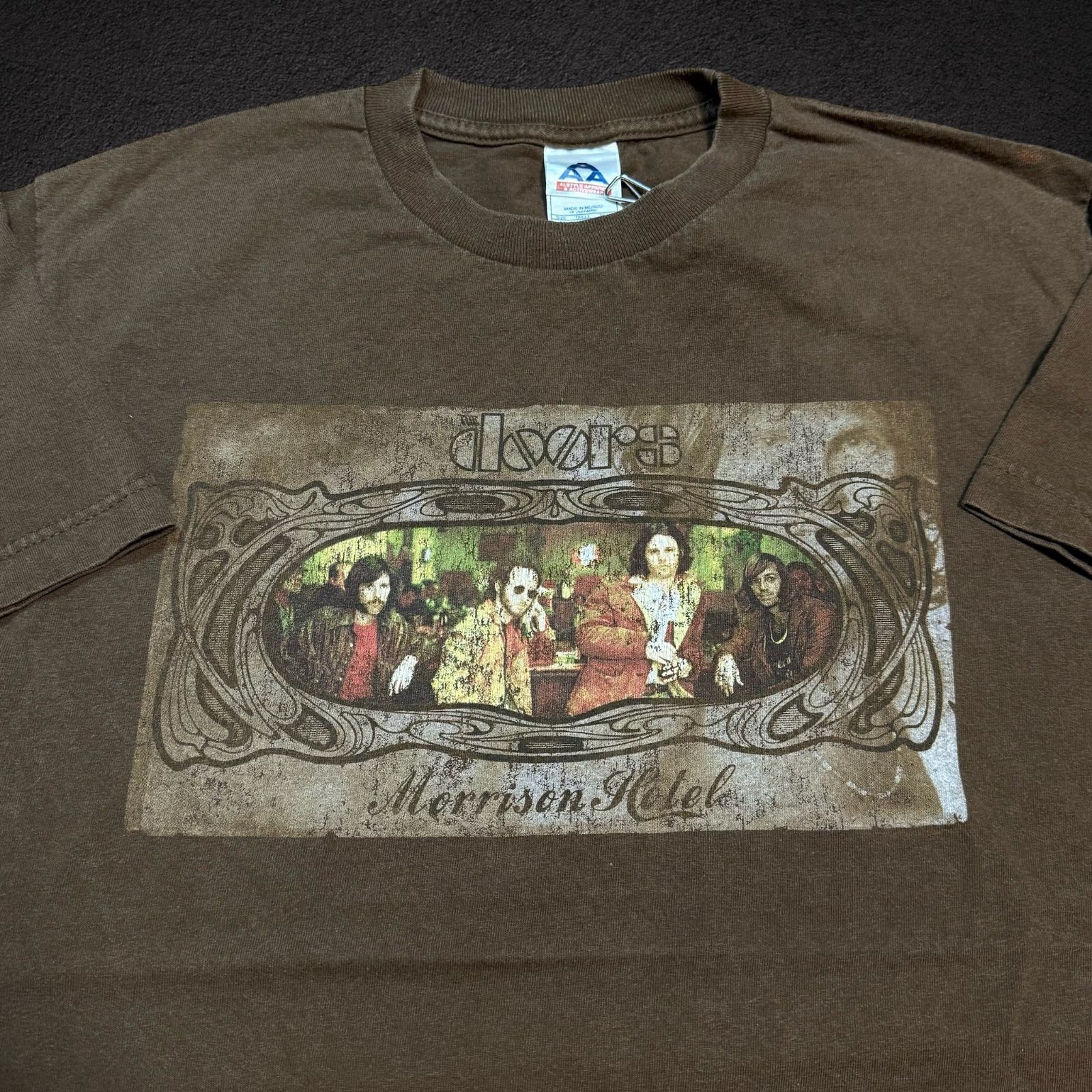 The Doors Morrison Hotel Band Tee ALSTYLE AAA Faded Brown Vintage 