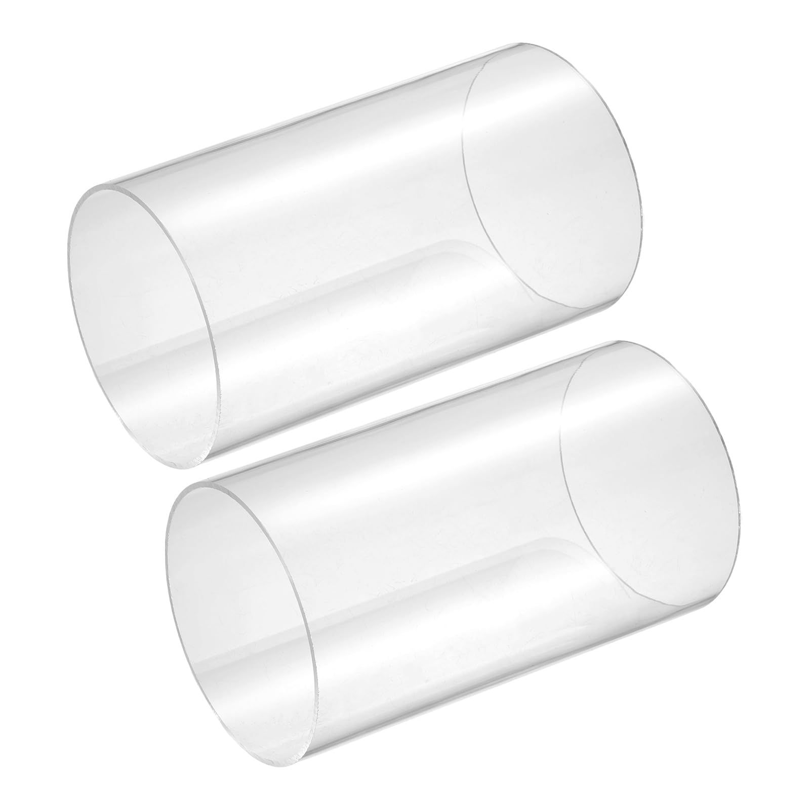 新品 uxcell 2本 アクリルパイプ 内径86mm 外径90mm 長さ200mm 厚さ2mm ポリカーボネートパイプ プラスチック配管 照明 アクアリウム DIY用