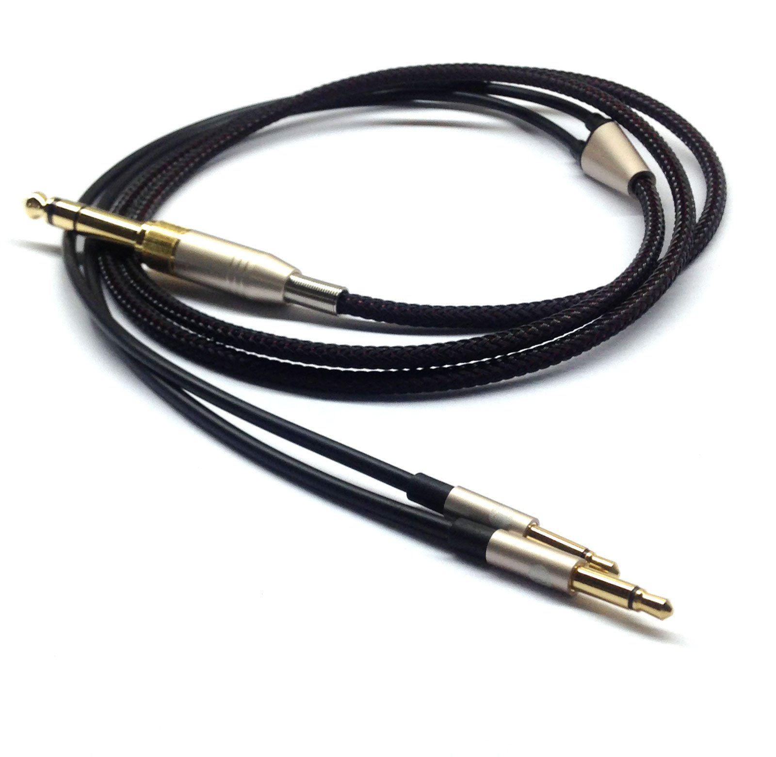 新品 NewFantasia 交換用オーディオアップグレードケーブル Denon AH-D600 AH-D7200 AH-D7100 AH-D9200 AH-D5200 Meze 99 Classics Focal Elear ヘッドフォン ブラック 1.2m