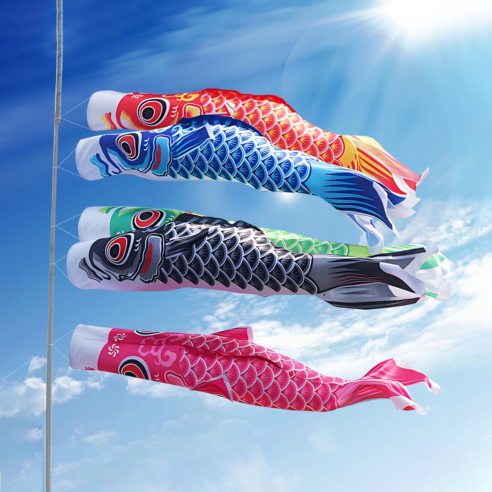 新品 こいのぼり 鯉のぼり 5色セット 55CM/70CM/100CM こいのぼり 