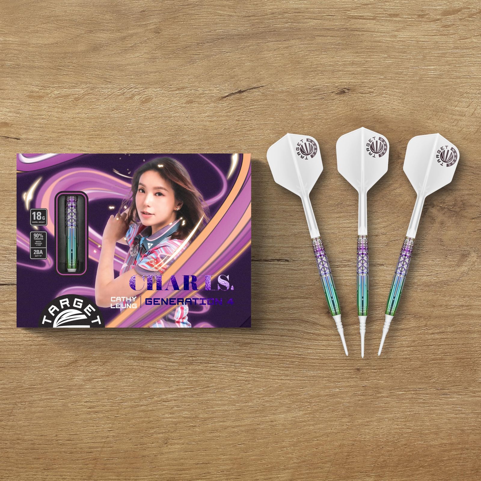  TARGET ターゲット CATHY LEUNG CHARIS GEN-4 90% 18G SOFT TIP DARTS カリス G4 ソフトチップダーツ ジュニアボードゲーム ダーツ パズル ボードゲーム