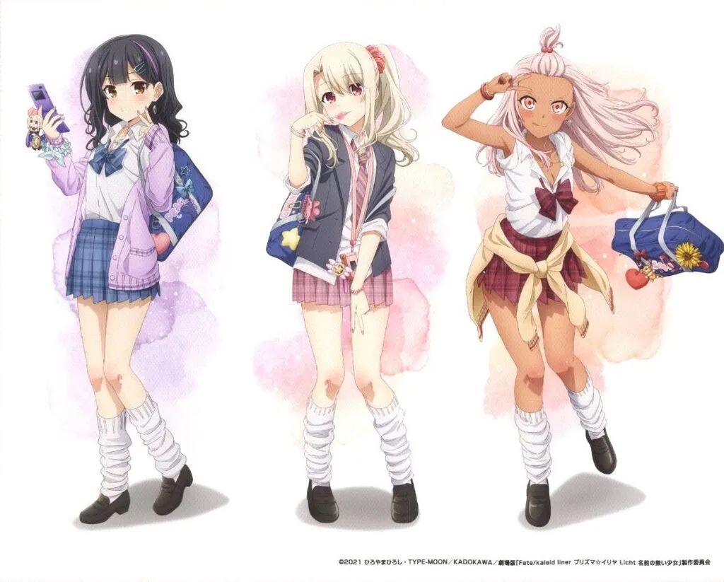中古】キャンバスボード・キャンバスアート イリヤ＆クロエ＆美遊 描き
