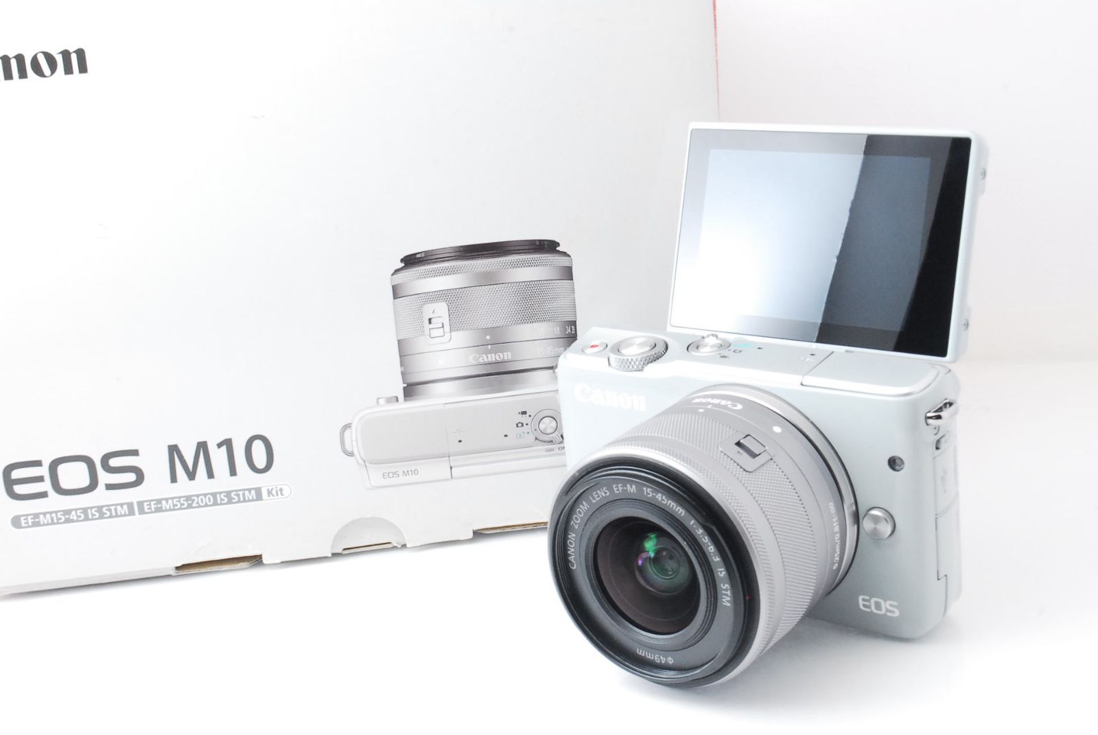 ☆希少グレーカラー♪自撮り＋Wi-Fi機能☆キヤノン EOS M10 グレー 