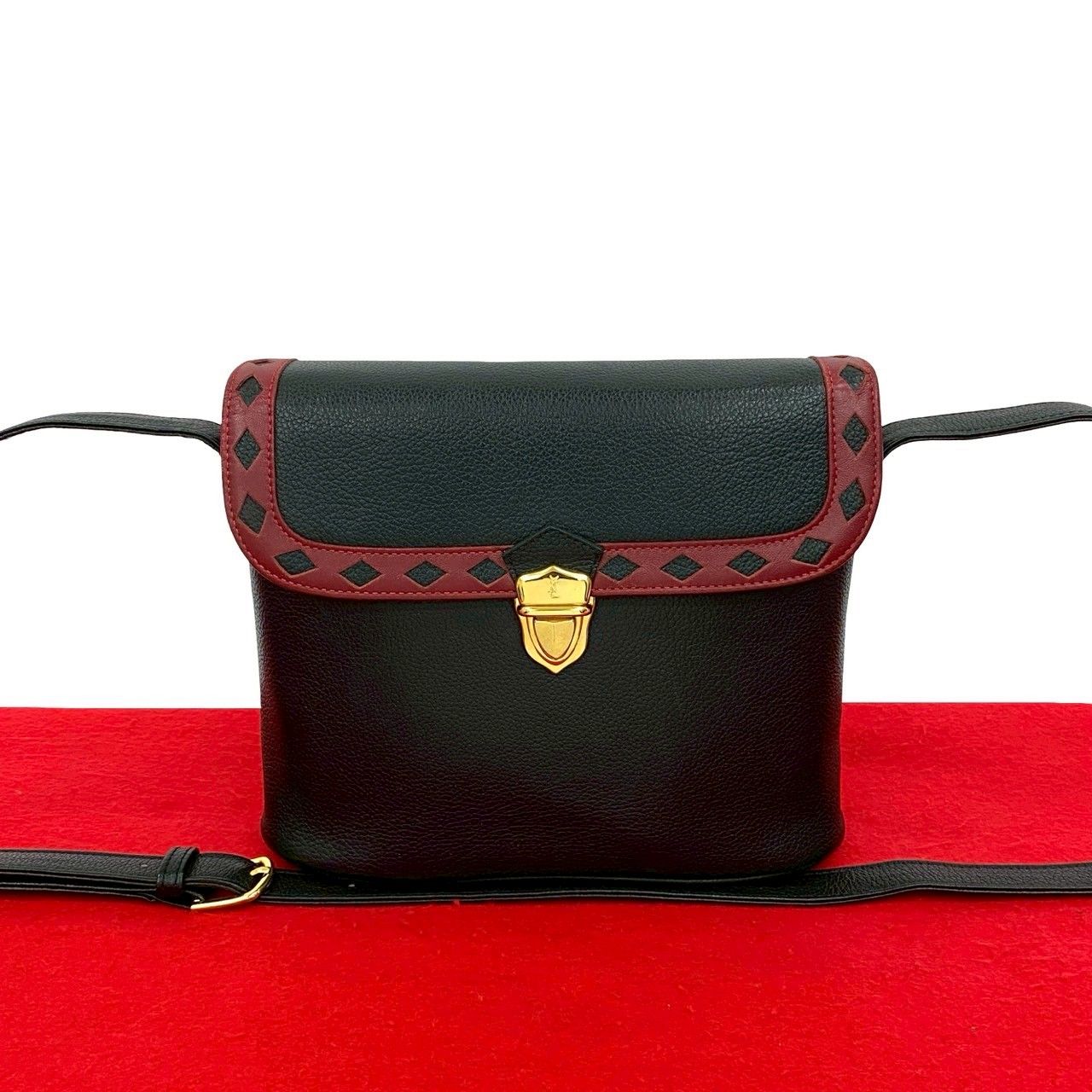 ほぼ未使用 YVES SAINT LAURENT イヴサンローラン カットアウト YSL 