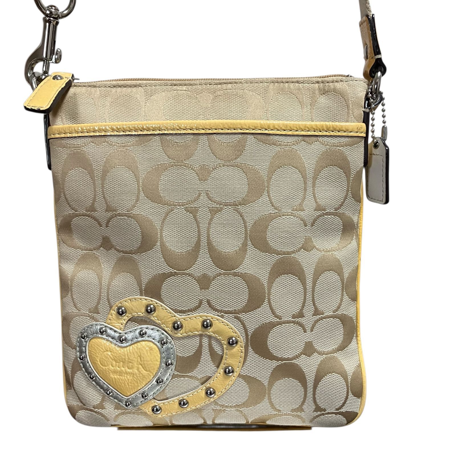 MY0612】COACH コーチ ショルダーバッグ サコッシュ キャンバス 