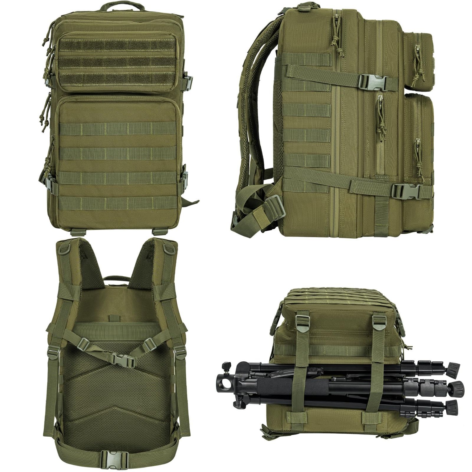 【人気商品】防水 大容量 耐久性 タクティカル 35L/45L カメラバックパック 釣り用 通勤用 登山リュック キャンプ アウトドア リュック アーミーアサルトパック 旅行 ミリタリー 防災 3日間