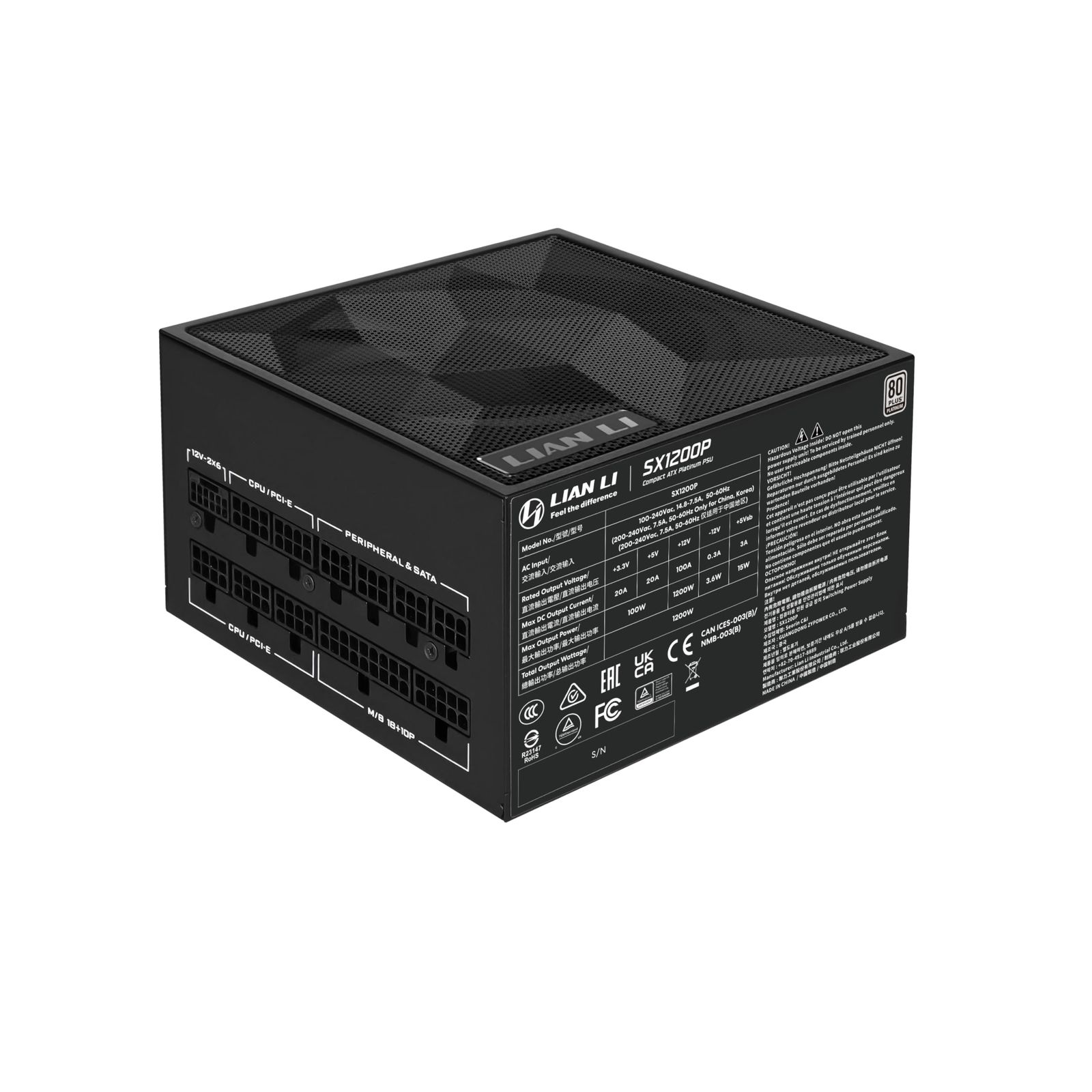 LianLi 1200W ATX3.1 PCI-E5.1 PC電源 ブラック LianLi 1200W ATX3.1 PCI-E5.1 PC電源 ブラック 【公式通販】