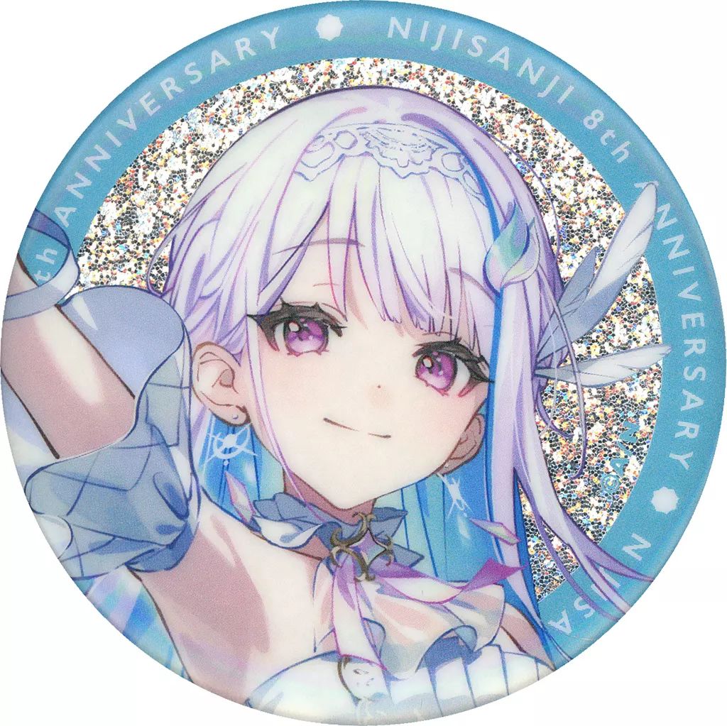 にじさんじ　8周年　グリッター缶バッジ　リゼ・ヘルエスタ 中古】バッジ・ピンズ リゼ・ヘルエスタ 「バーチャルYouTuber にじ