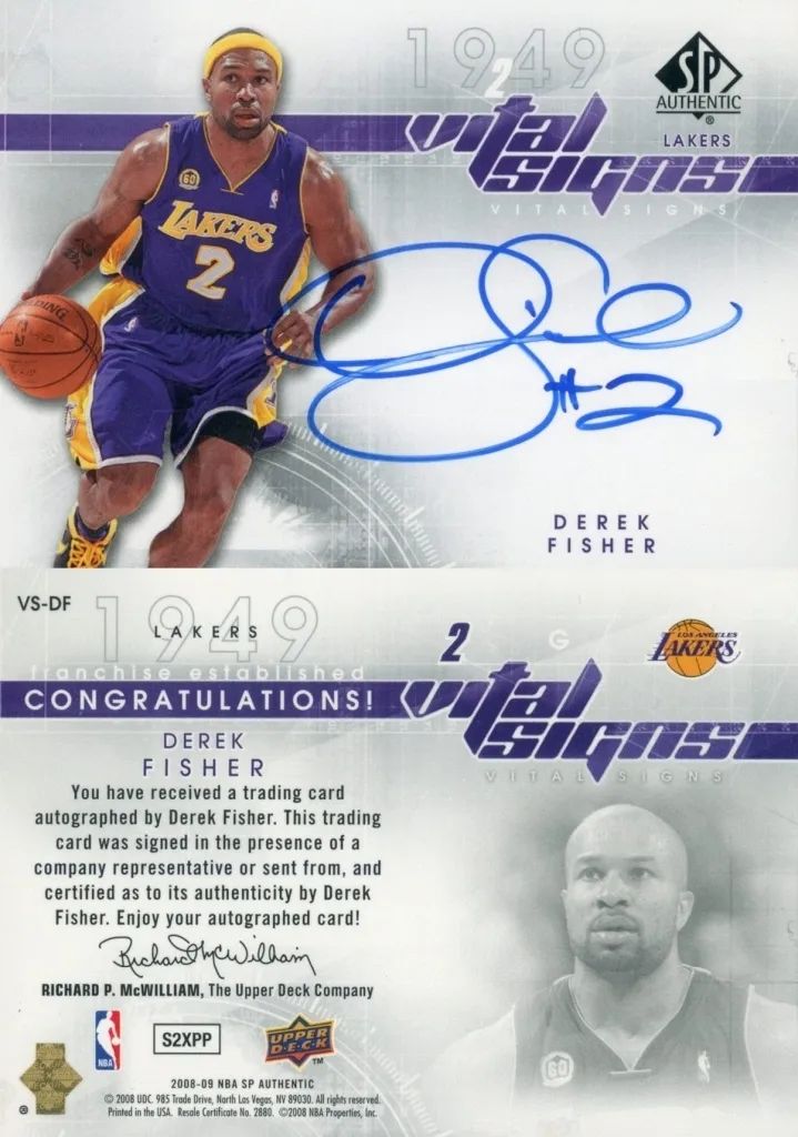 正規品，低価 【中古】スポーツ VS-DF[Autographs]：Derek Fisher(直筆