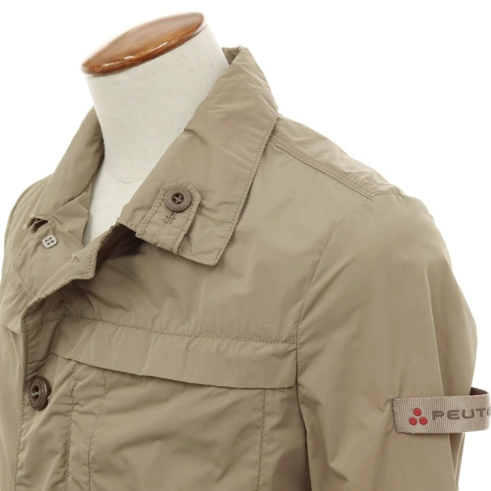 PEUTEREY ベージュ ステンカラーコート　46 中古】ピューテリー PEUTEREY ポリエステルナイロン ステンカラー