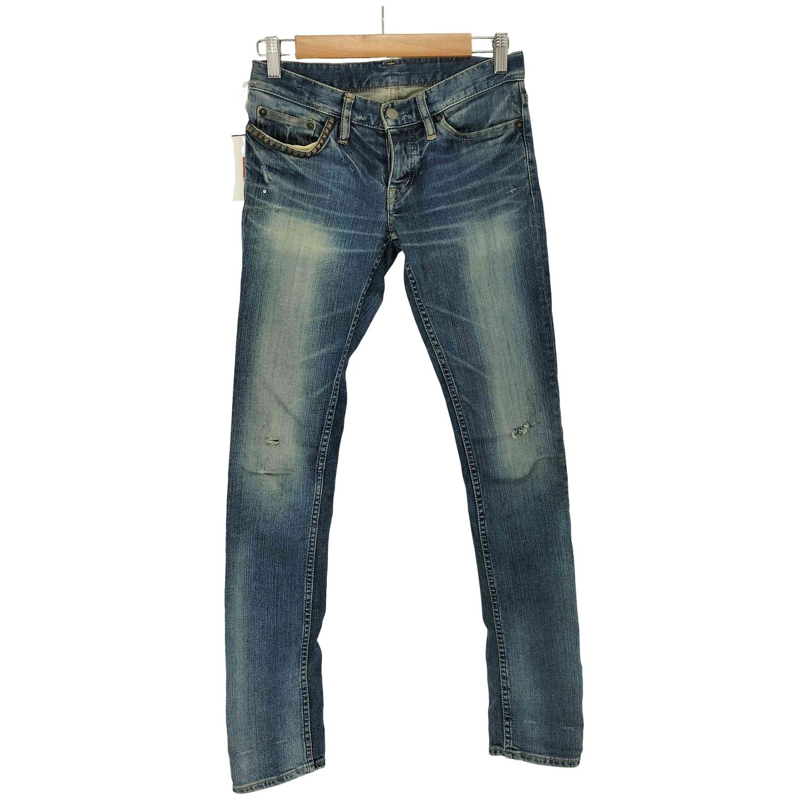 ヒステリックグラマー HYSTERIC GLAMOUR スタッズ付き スキニーデニム 