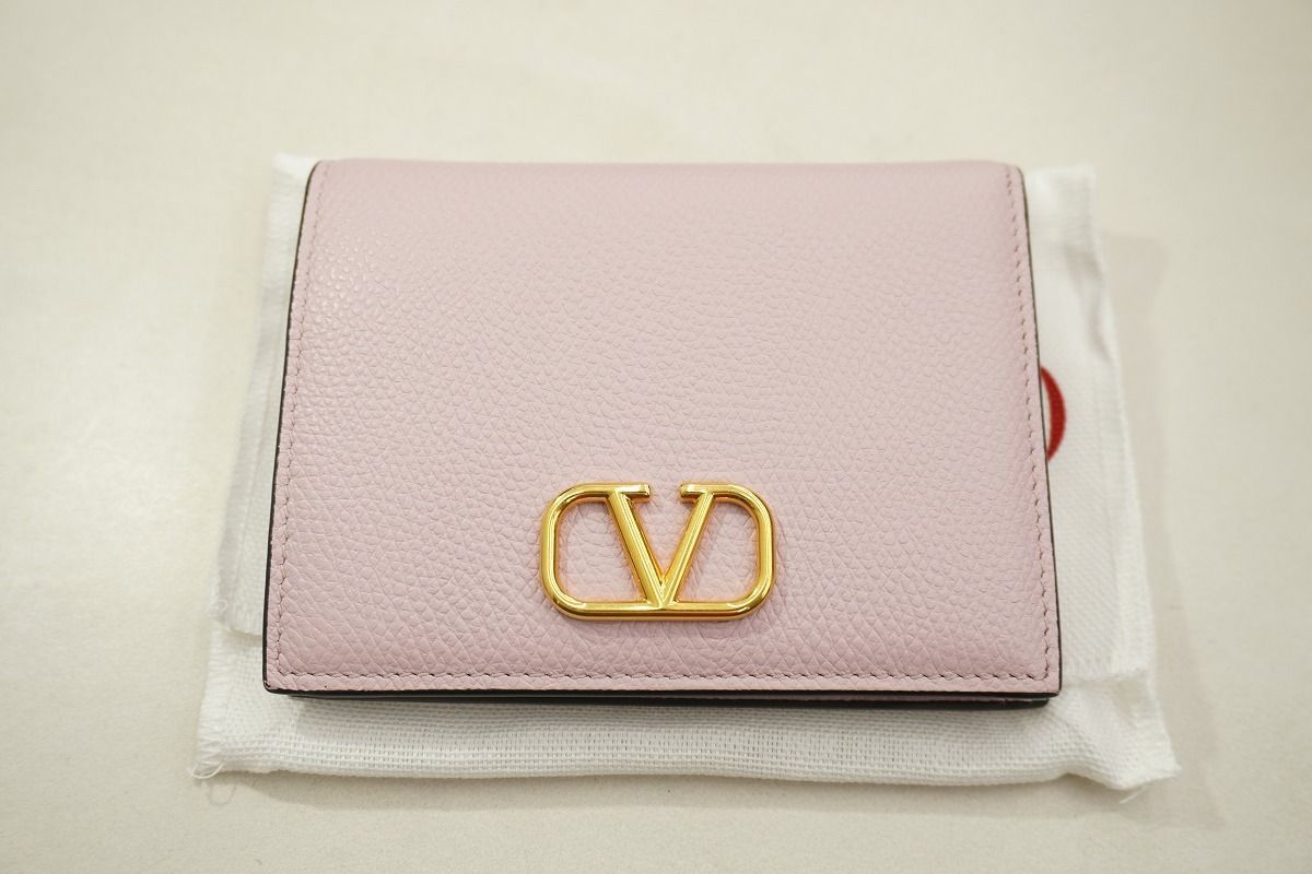 美品 VALENTINO GARAVANI ヴァレンティノ Vロゴ 二つ折り財布 