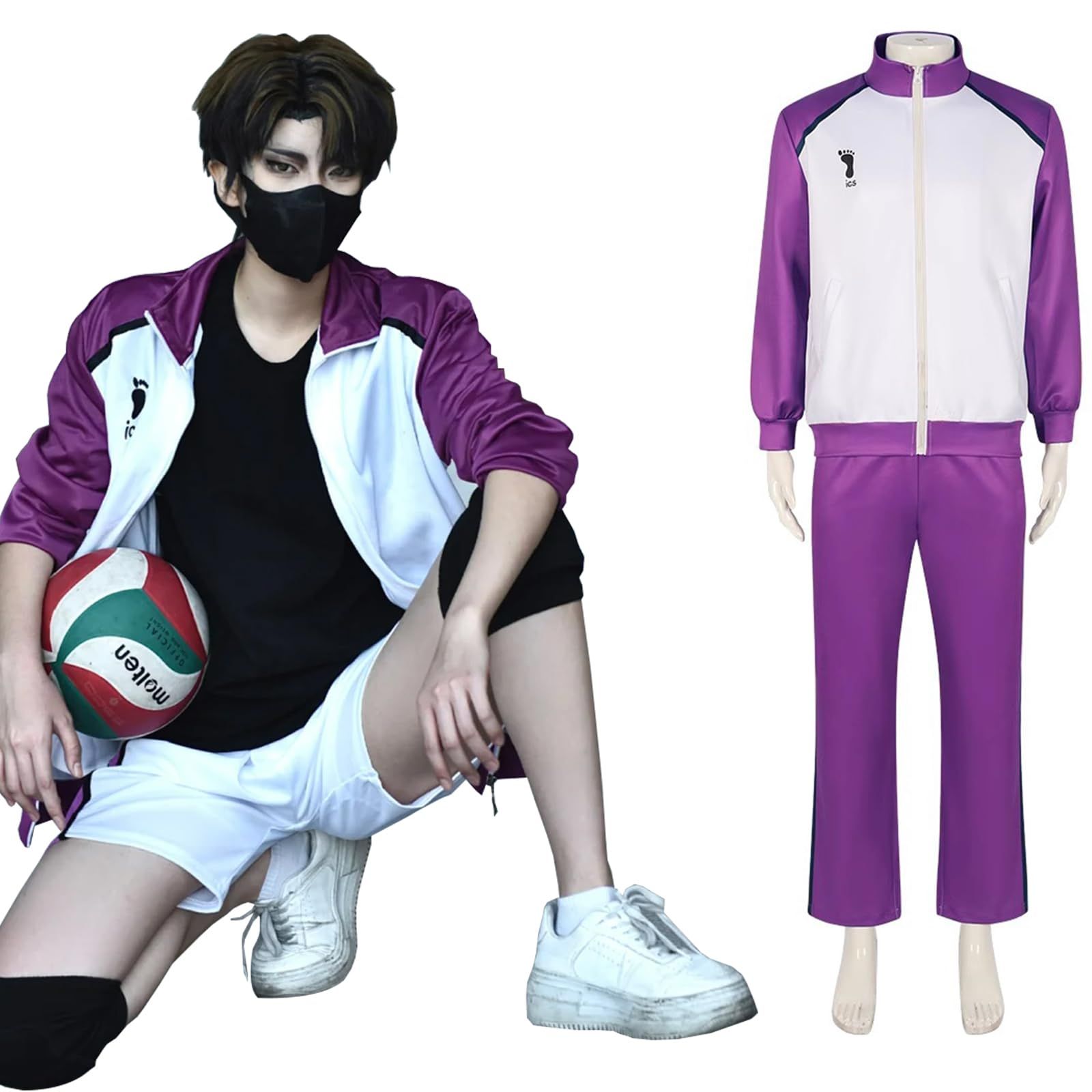 新品 [NOKIJP] 白鳥沢 コスプレ衣装 ジャージ ユニフォーム 制服 大人
