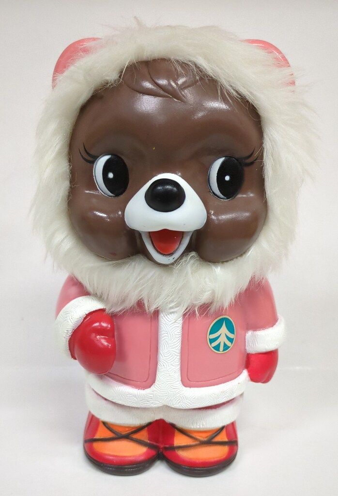たくぎん 北海道拓殖銀行 貯金箱 たくちゃん ピンクコート カウンター 