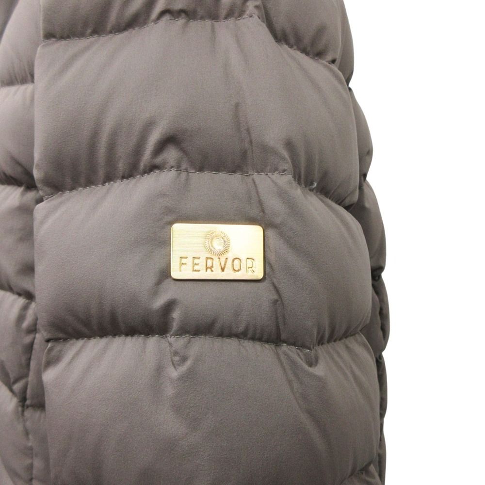 美品 FERVOR フェーバー 2way ダウン ジャケット ブルゾン ロゴ 
