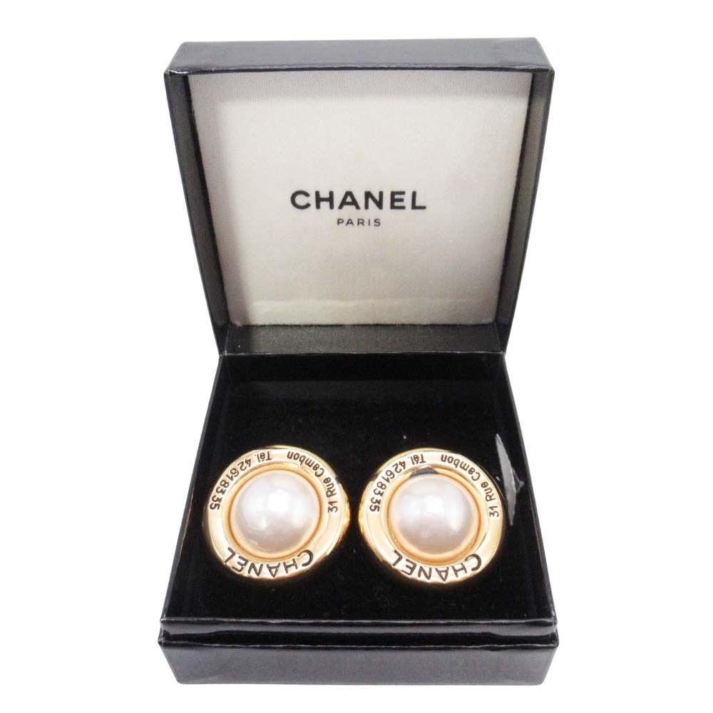 美品 1988年製 vintage CHANEL シャネル サークル パール カンボン 