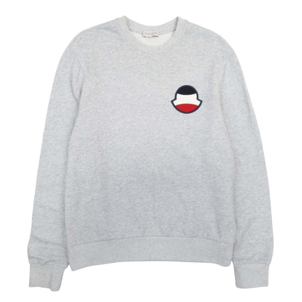 美品 20ss MONCLER モンクレール ロゴワッペン スウェットシャツ 裏毛 