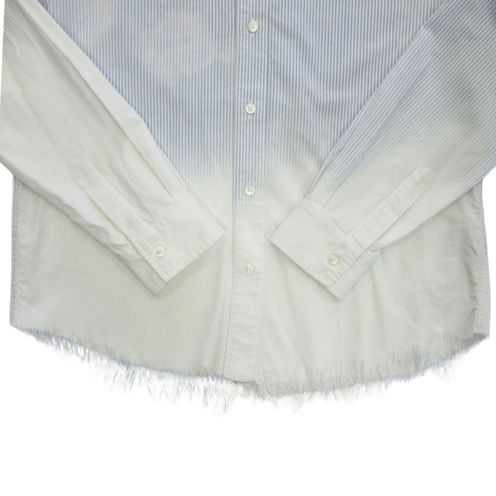 美品 AMIRI アミリ ブルーブリーチ オックスフォード シャツ