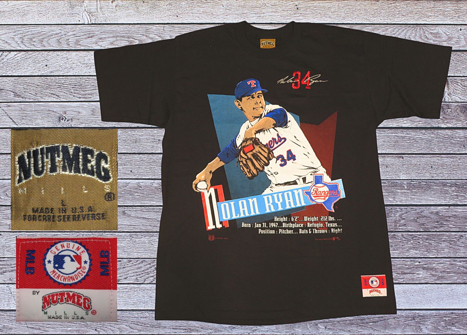 ⚠️⚠️ USA製 Lサイズ NUT MEG ナツメグ 1990s ビンテージ MLB 