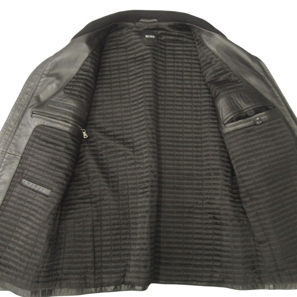 メンズ HUGO BOSS ヒューゴボス ラム ナッパ レザー ジャケット