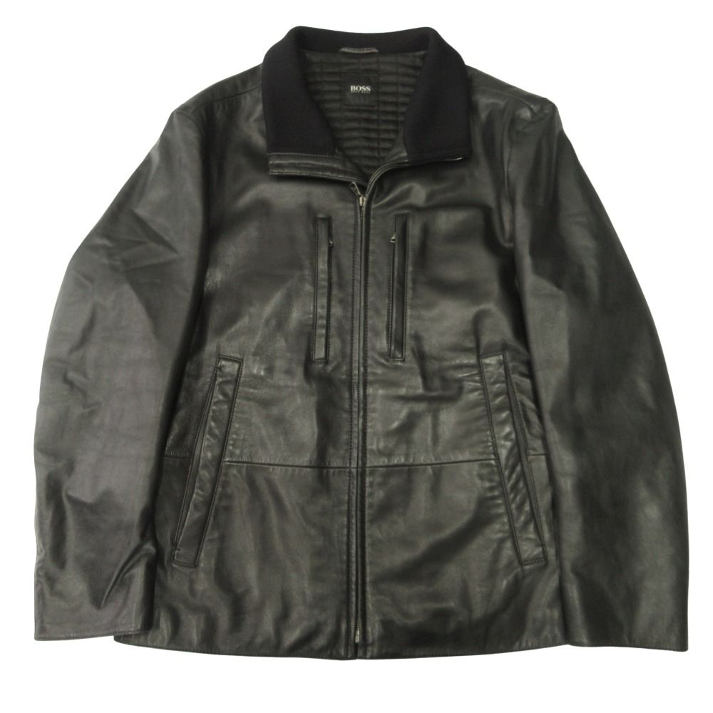 HUGO BOSS ヒューゴボス ラム ナッパ レザー ジャケット HUGO BOSS ヒューゴボス ラム ナッパ レザー ジャケット