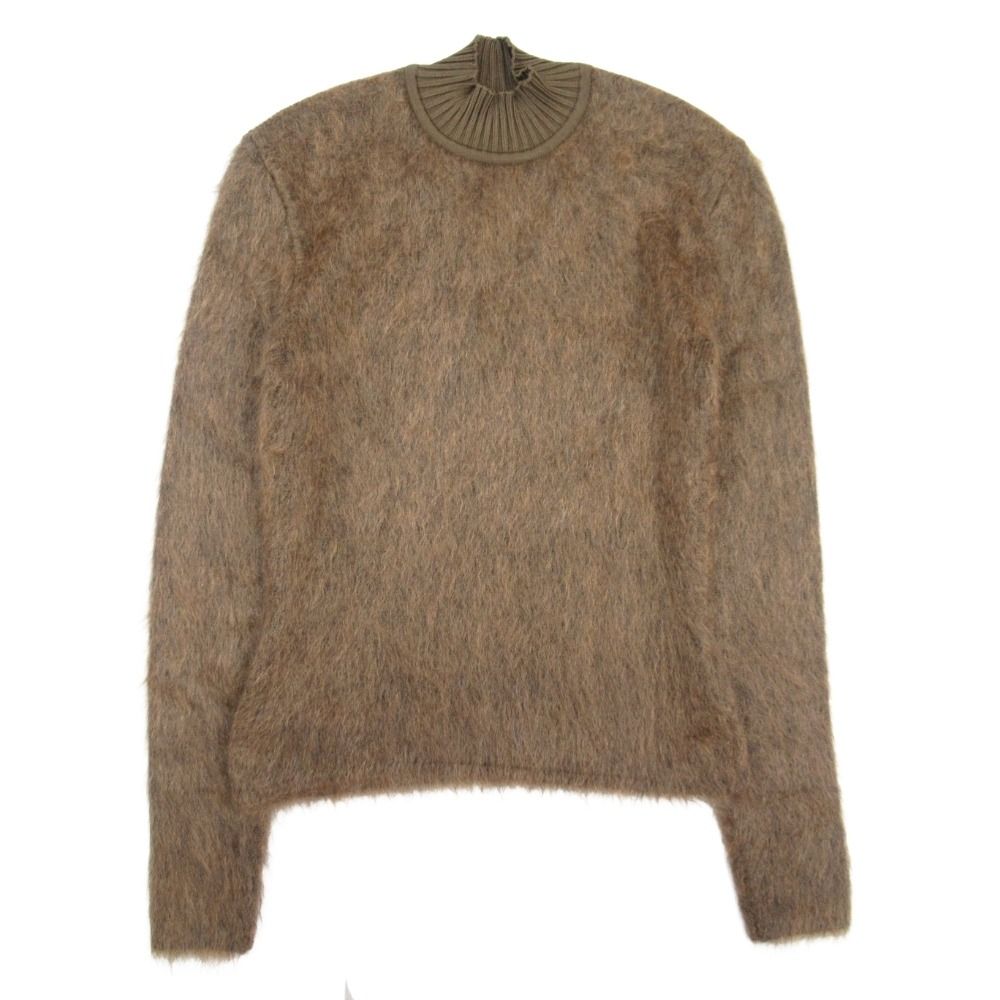 未使用 22aw HERMES エルメス モヘア 起毛 シャギーニット セーター トップス リブハイネック カットソー 38 茶 ブラウン レディース 古着 中古 USED 未使用 22aw HERMES エルメス モヘア 起毛 シャギーニット セーター