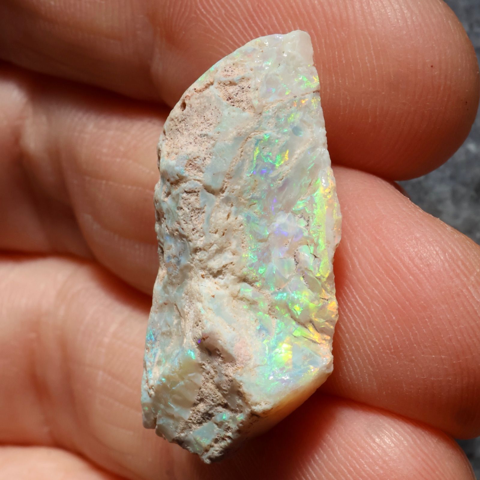 天然シェルオパール 16.66ct 天然ホワイトオパール 天然オパール 