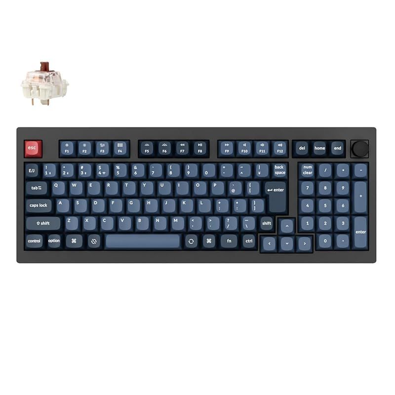 【国内正規品】Keychron V5 Max カスタムワイヤレスメカニカルゲーミングキーボード テンキー付き96% JISレイアウト/QMK/VIA対応/2.4GHz・Bluetooth 5.1・有線接続/RGBバックライト/ホットスワップ対応/Gater 1