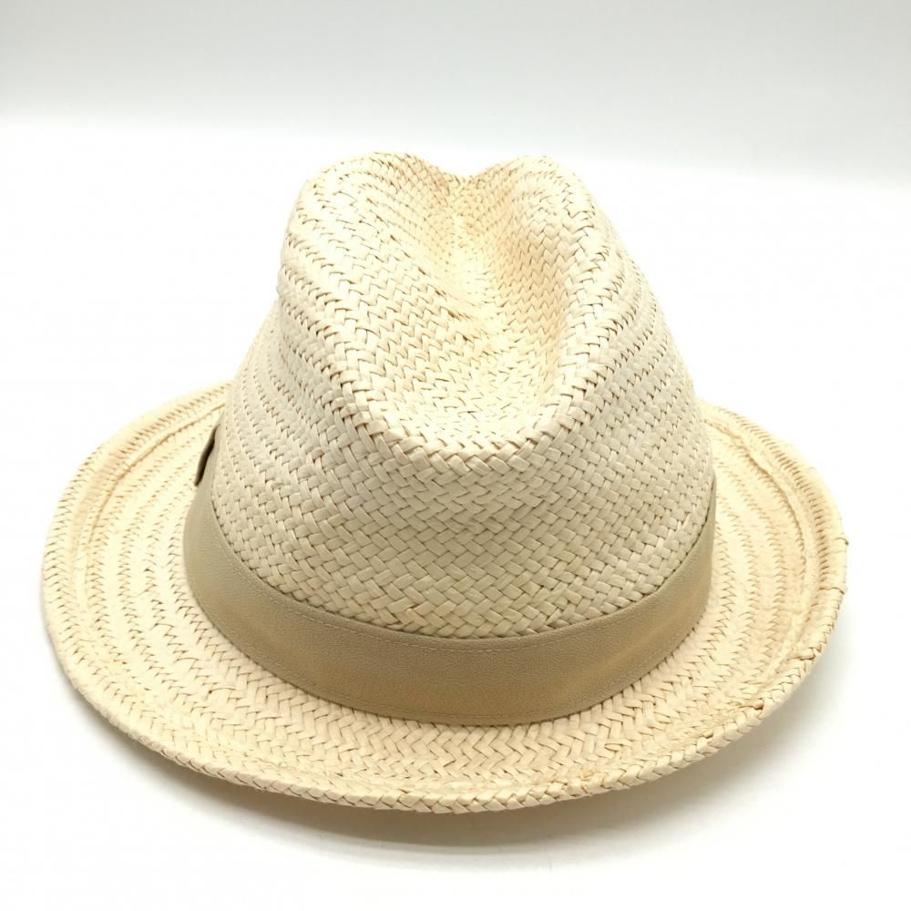 【美品】ブリーフィング　ストローハット 美品】ブリーフィング 中折れハット ベージュ ストローハット M ゴルフ