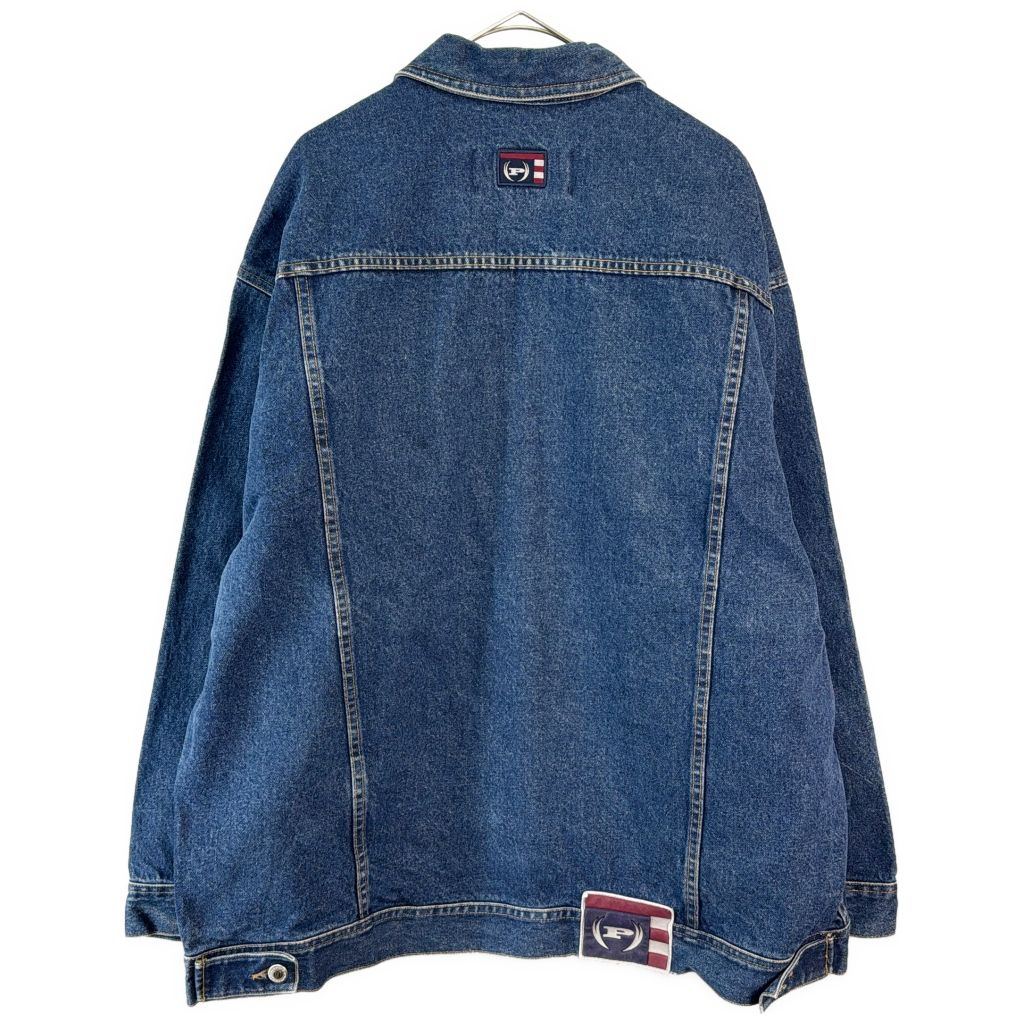 90年代 PHAT FARM ワンポイントロゴ デニムジャケット 大きいサイズ