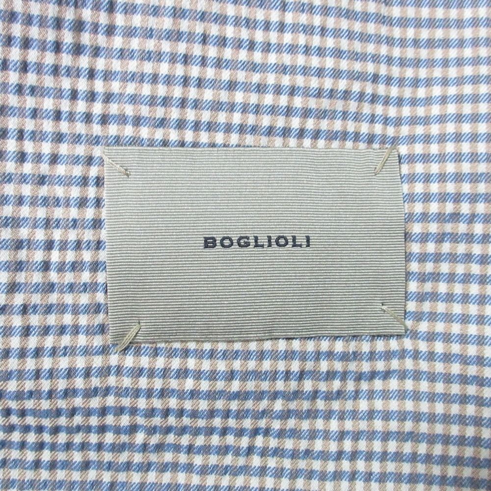 良品 BOGLIOLI ボリオリ DOVER シアサッカー チェック柄 テーラード