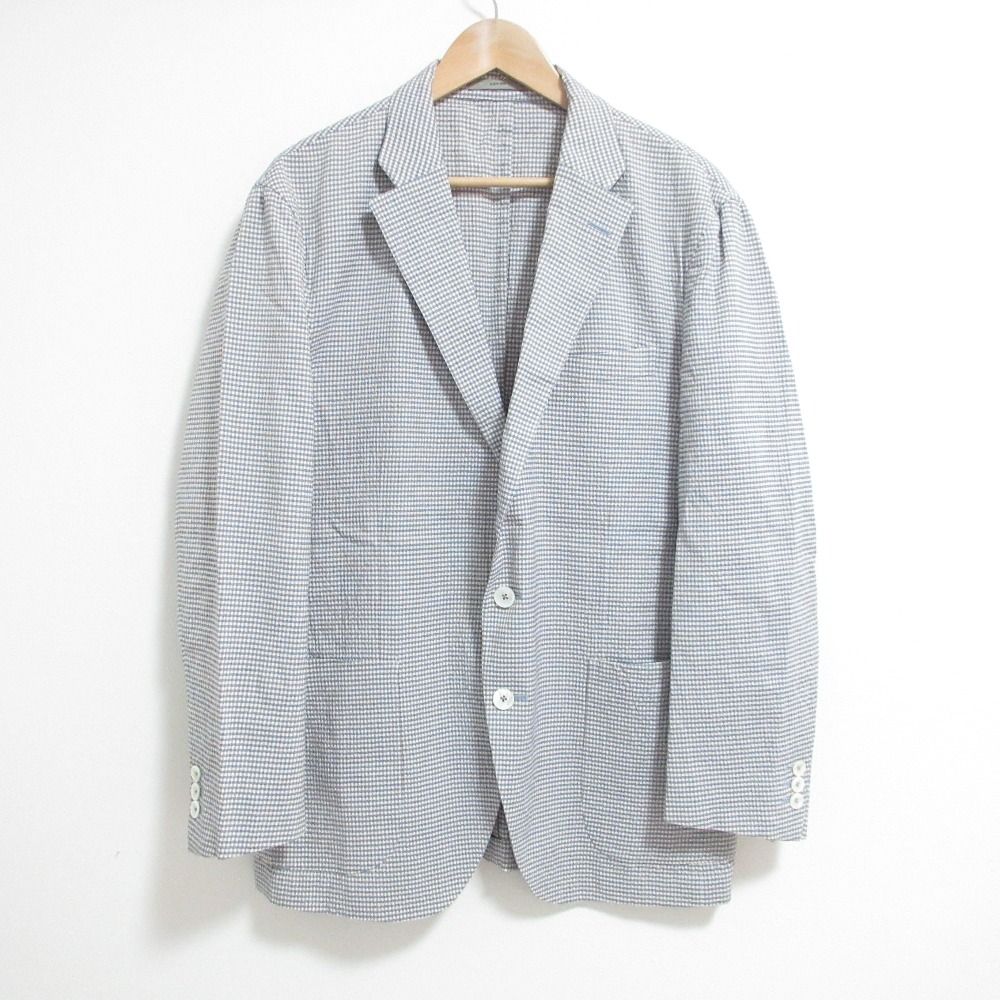 【新品】BOGLIOLI/ボリオリ　シアサッカージャケット 良品 BOGLIOLI ボリオリ DOVER シアサッカー チェック柄 テーラード