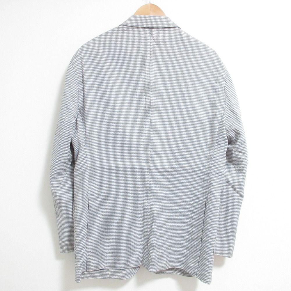 BOGLIOLI DOVER　チェックジャケット　イタリア製　X1149 良品 BOGLIOLI ボリオリ DOVER シアサッカー チェック柄 テーラード