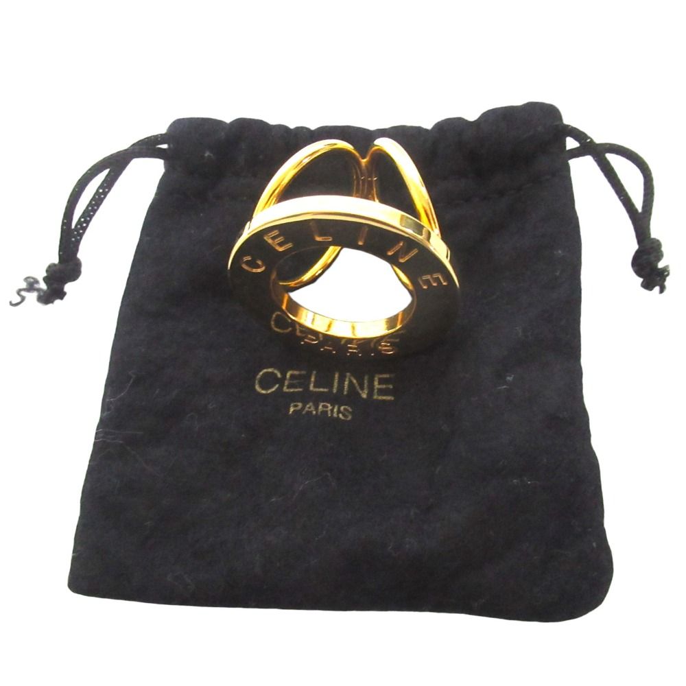 美品 CELINE セリーヌ ヴィンテージ サークルロゴ スカーフリング GP