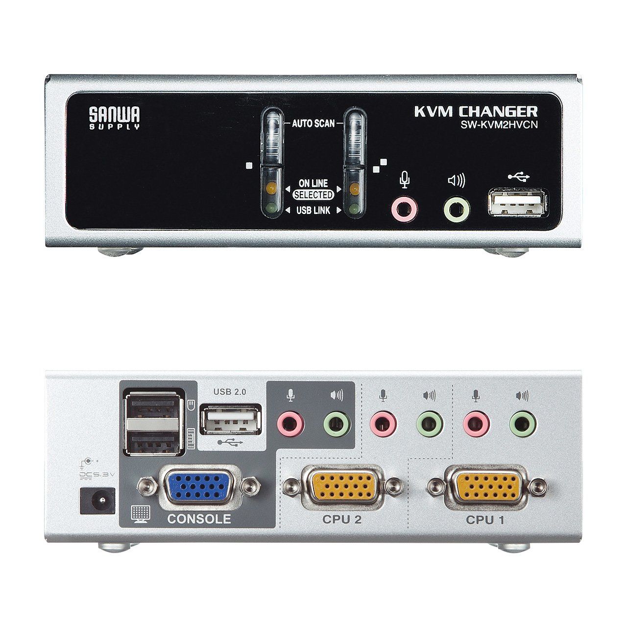 新品 サンワサプライ USB・PS/2コンソール両対応パソコン自動切替器(2