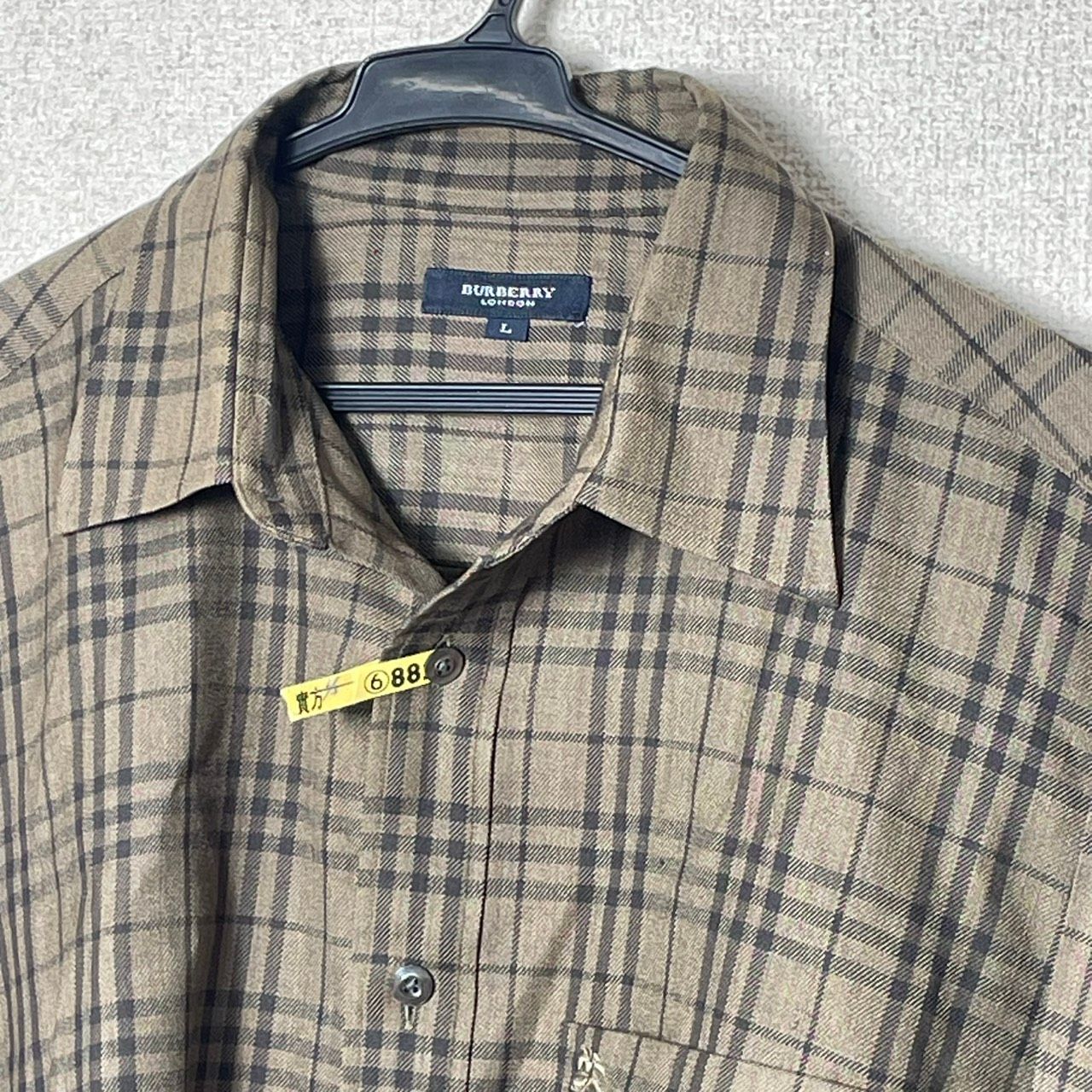 BURBERRY バーバリー 長袖シャツ ノバチェック ロゴ 刺繍 長袖シャツ