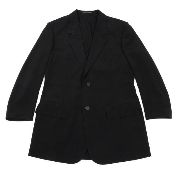 ヨウジヤマモト プールオムYohji Yamamoto POUR HOMME トリアセテートポリ裾ジップジャケット 黒2 ヨウジヤマモト プールオムYohji Yamamoto POUR HOMME トリアセテート
