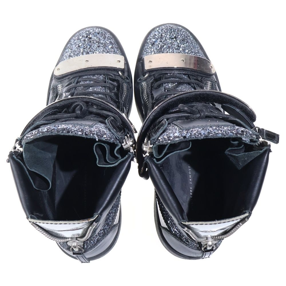 Giuseppe GIUSEPPE ZANOTTI プレート レザー ハイカットスニーカー 39 