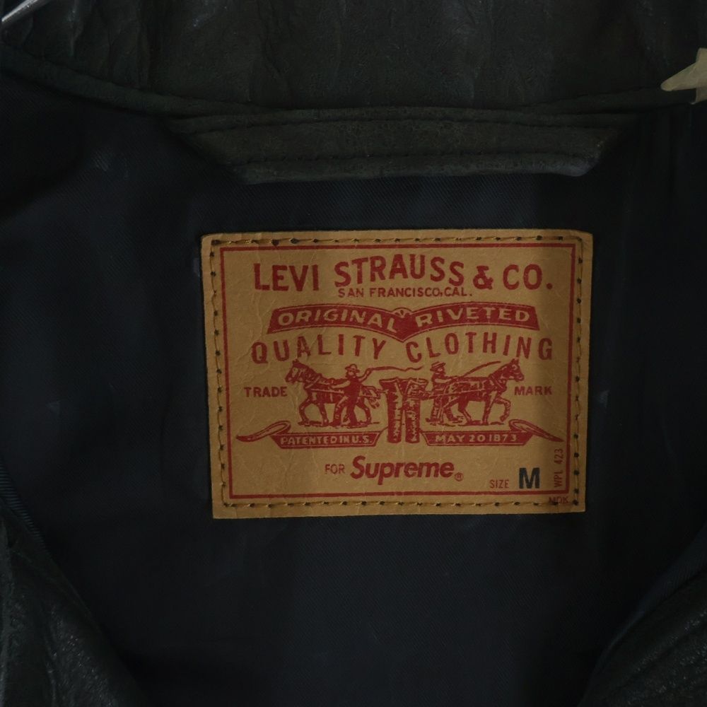 SUPREME (シュプリーム) 11AW ×LEVI'S Leather Trucker リーバイス 3rd