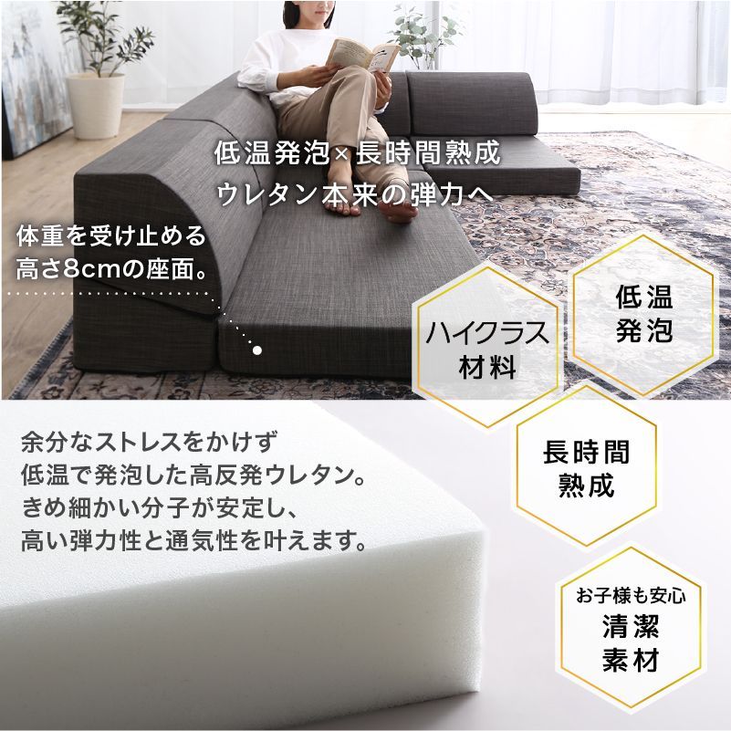 最安値】限定入荷！フロアコーナーソファ ローソファ リクライニング
