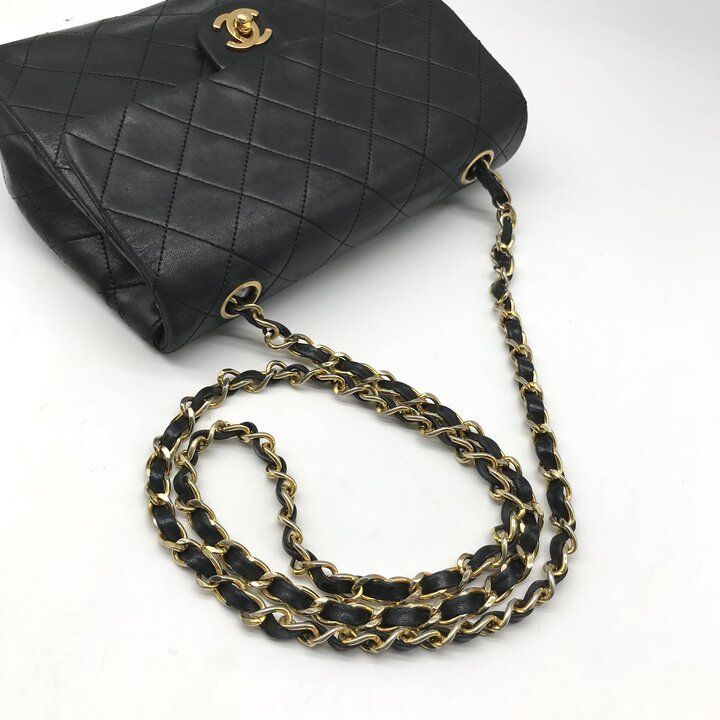 良品 CHANEL シャネル ミニ マトラッセ ココマーク ターンロック 