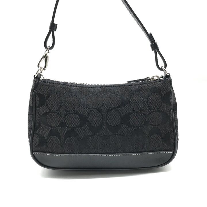 美品 COACH コーチ シグネチャー アクセサリー ポーチ ワンショルダー 