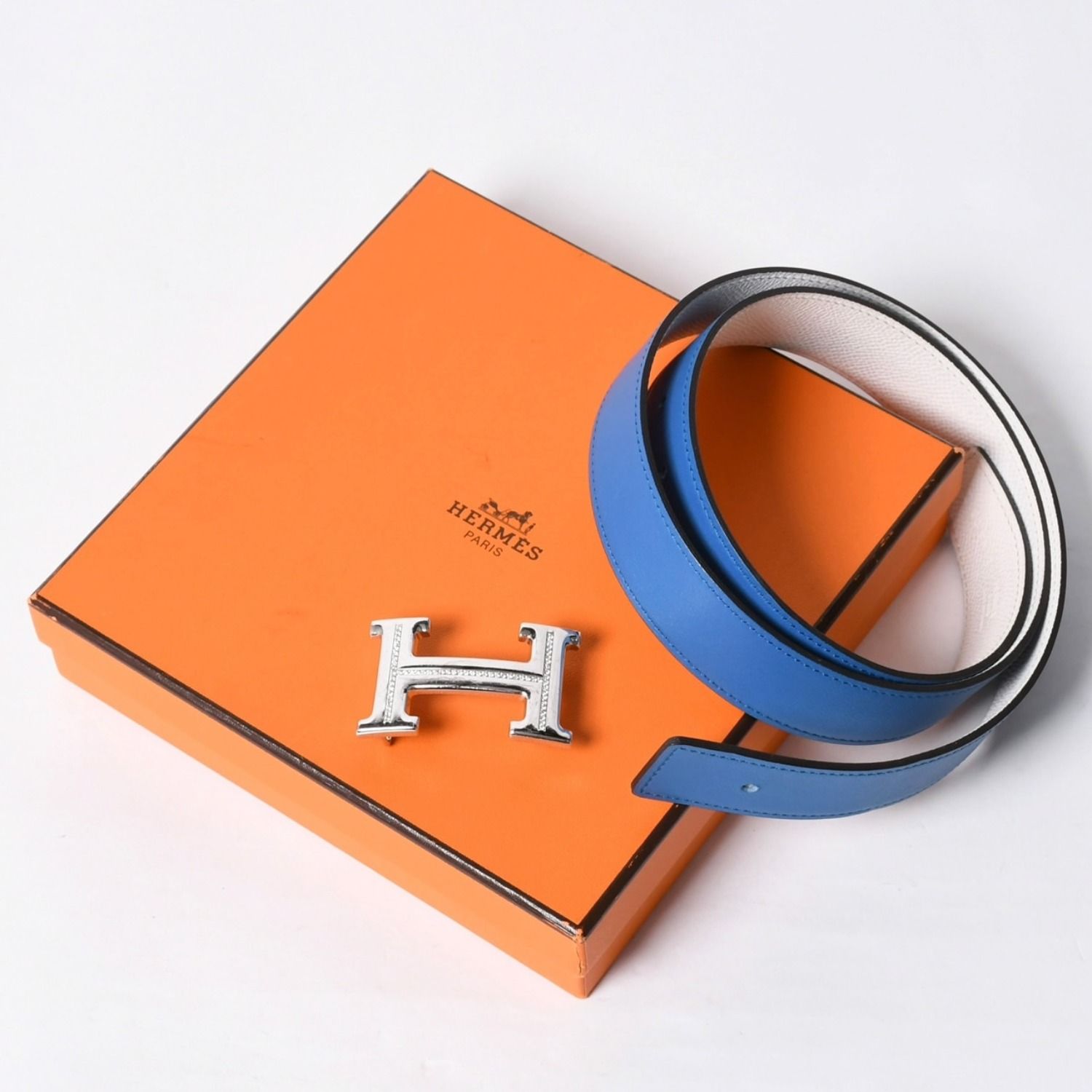 HERMES エルメス ベルト バックル Hロゴ ダイヤ □O刻 リバーシブル 