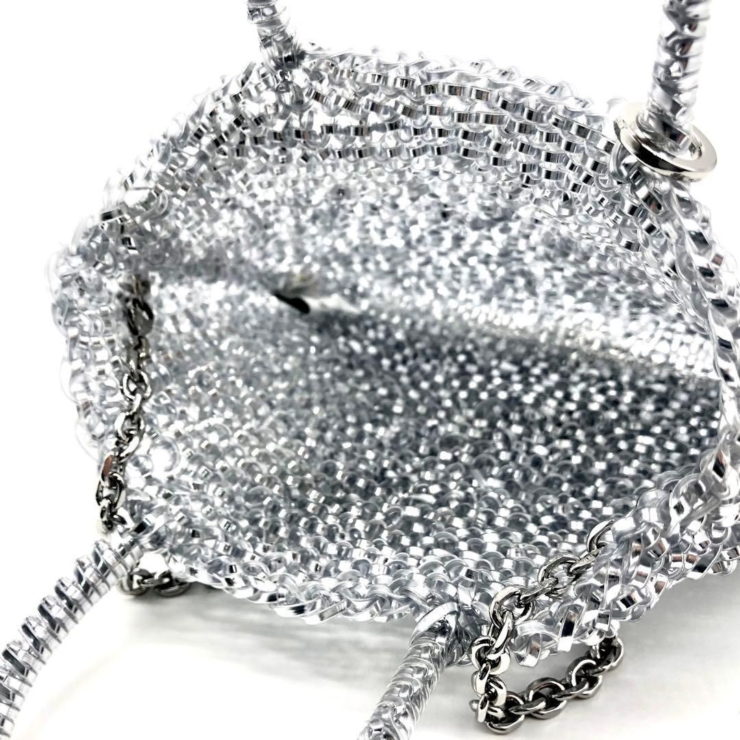 新品 キラキラ ビーズ ワイヤーバッグ ハンドメイド ショルダーバック