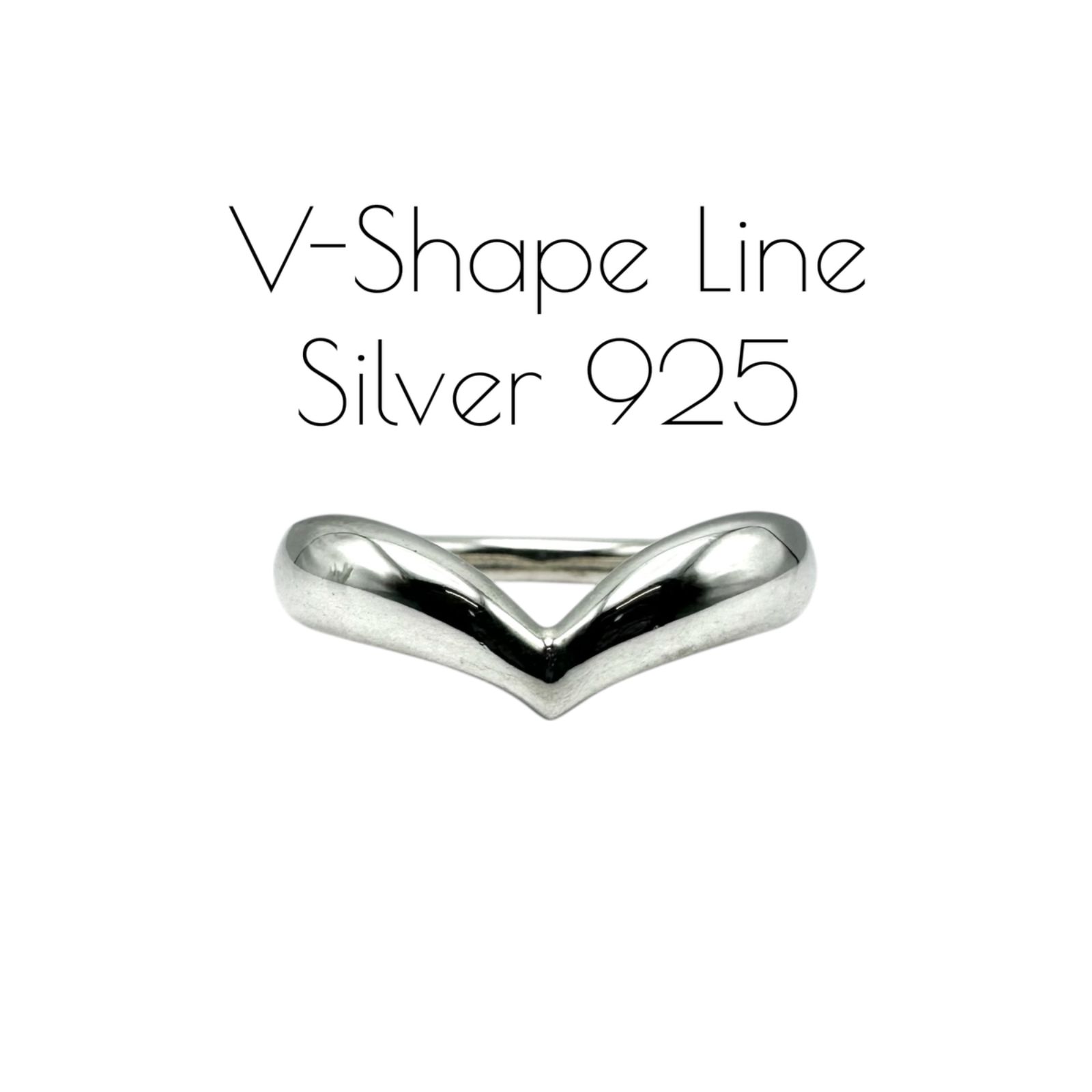 シャープな造形】シンプル ミニマル Silver 925 刻印 Design Ring 